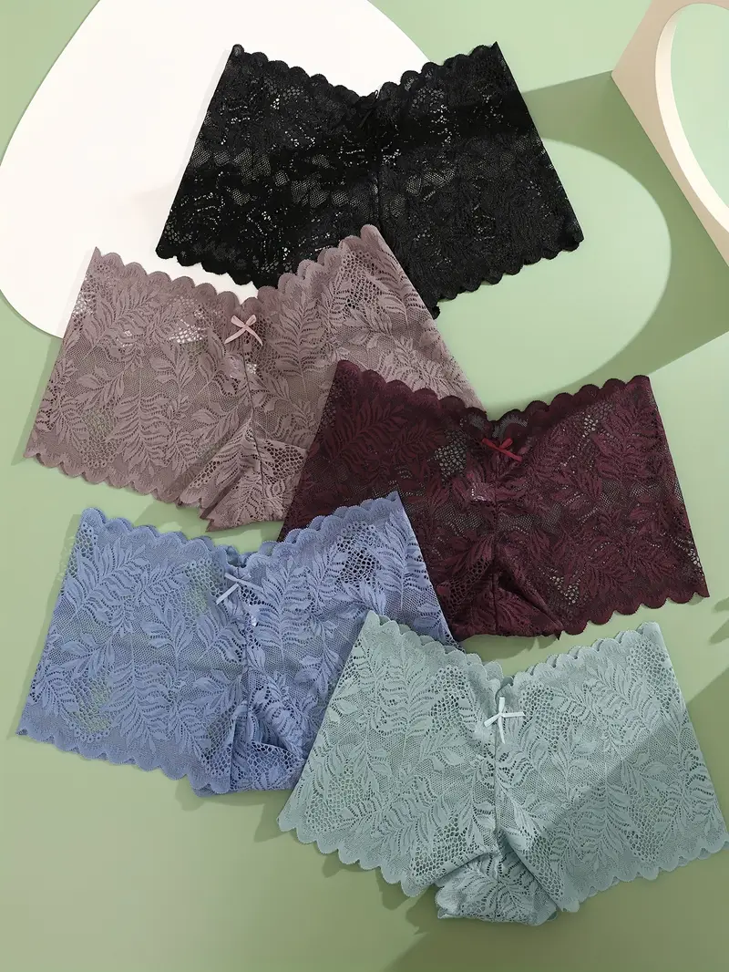 Culotte en dentelle pour femme - Lot de 7, mélange polyamide et élasthanne taille M